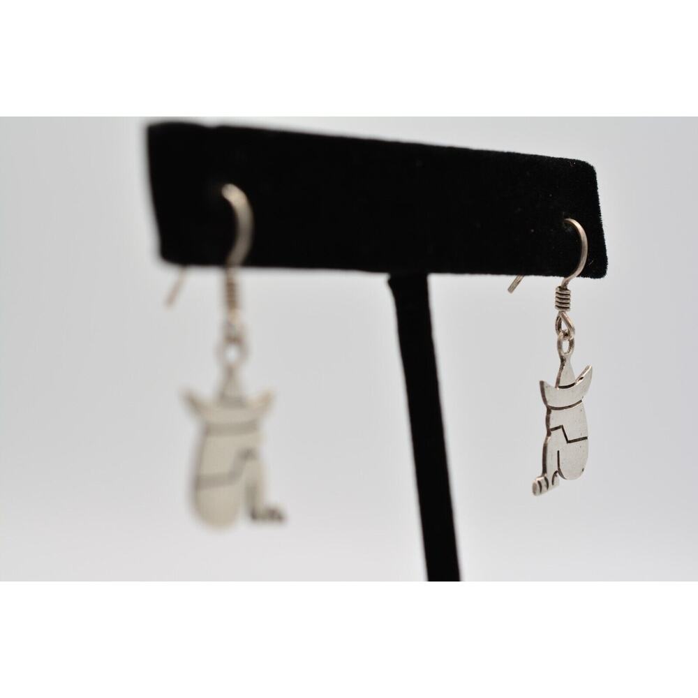 Taxco 925 Mexico Earrings Dangle Ombre Sombrero Tribal Dangle Signed BinAK - Picture 5 of 12